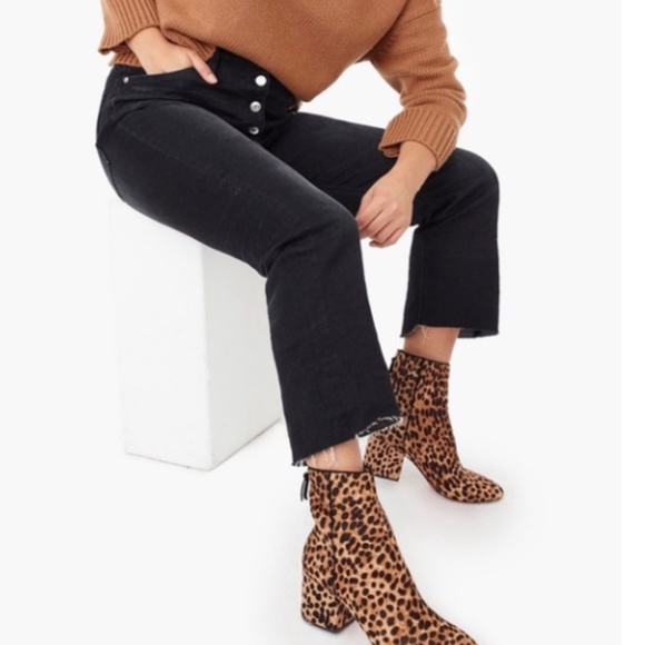 J. Crew Sadie Ankle Boots in Leopard Calf Hair - Picture 1 of 10